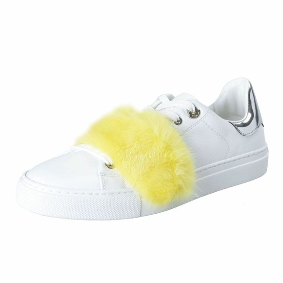 Moncler Women's LENNY Mink Fur Leather Sneakers - Picture 1 of 8